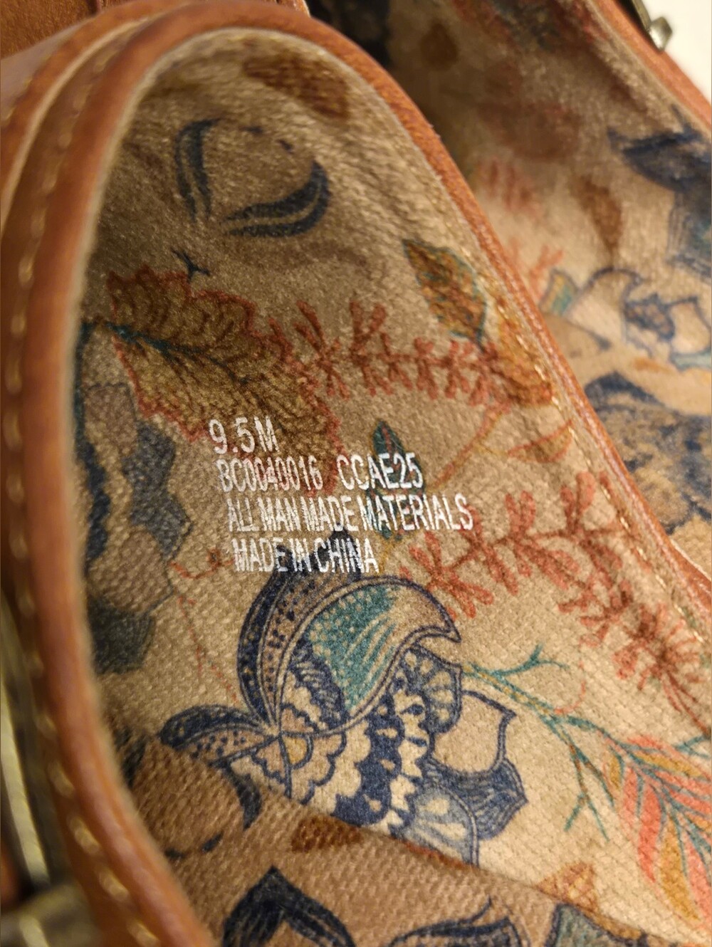 B.o.c By Born Brown Adel Clogs With Boho Pattern Inner Womens Size 9.5 - New - Picture 5 of 10